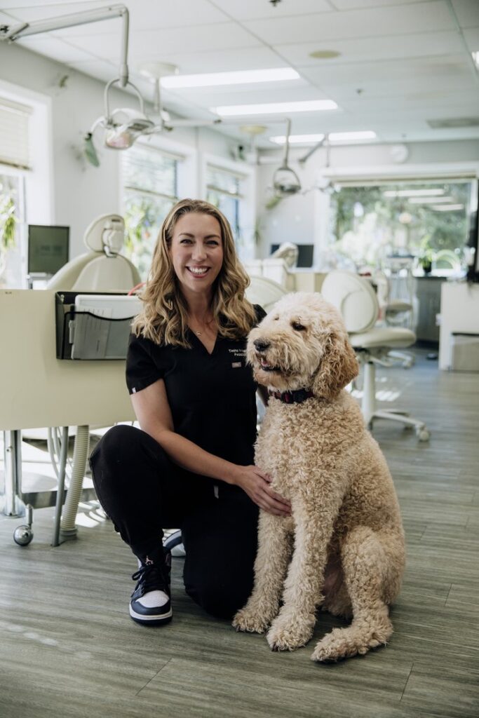 Dr. Tesha Waggoner and the dog