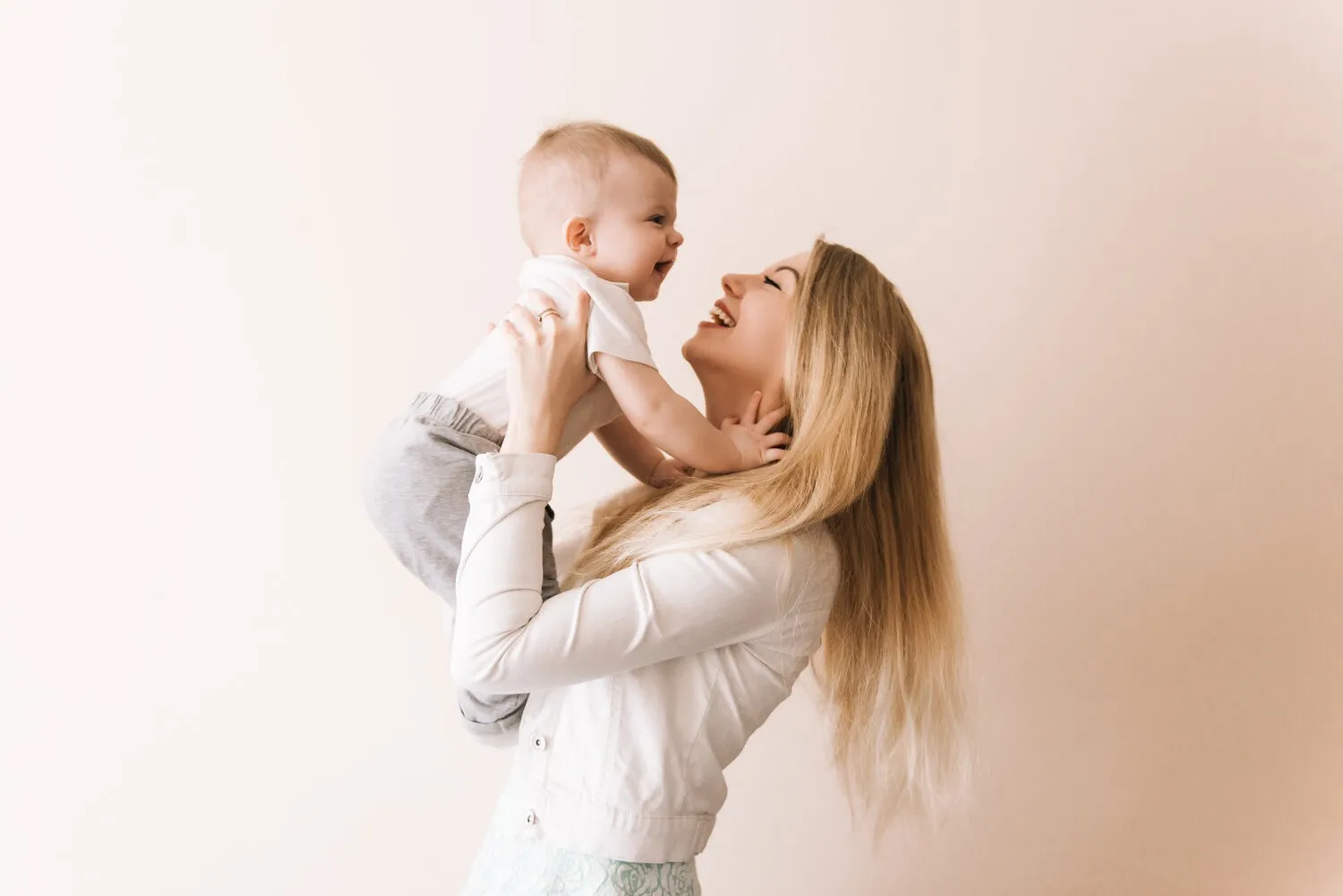 mom and baby