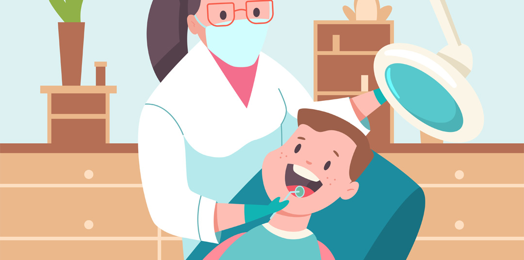 Child in a dental office